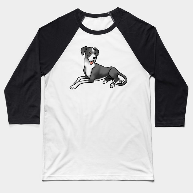 Dog - Great Dane - Mantle Natural Ears Baseball T-Shirt by Jen's Dogs Custom Gifts and Designs